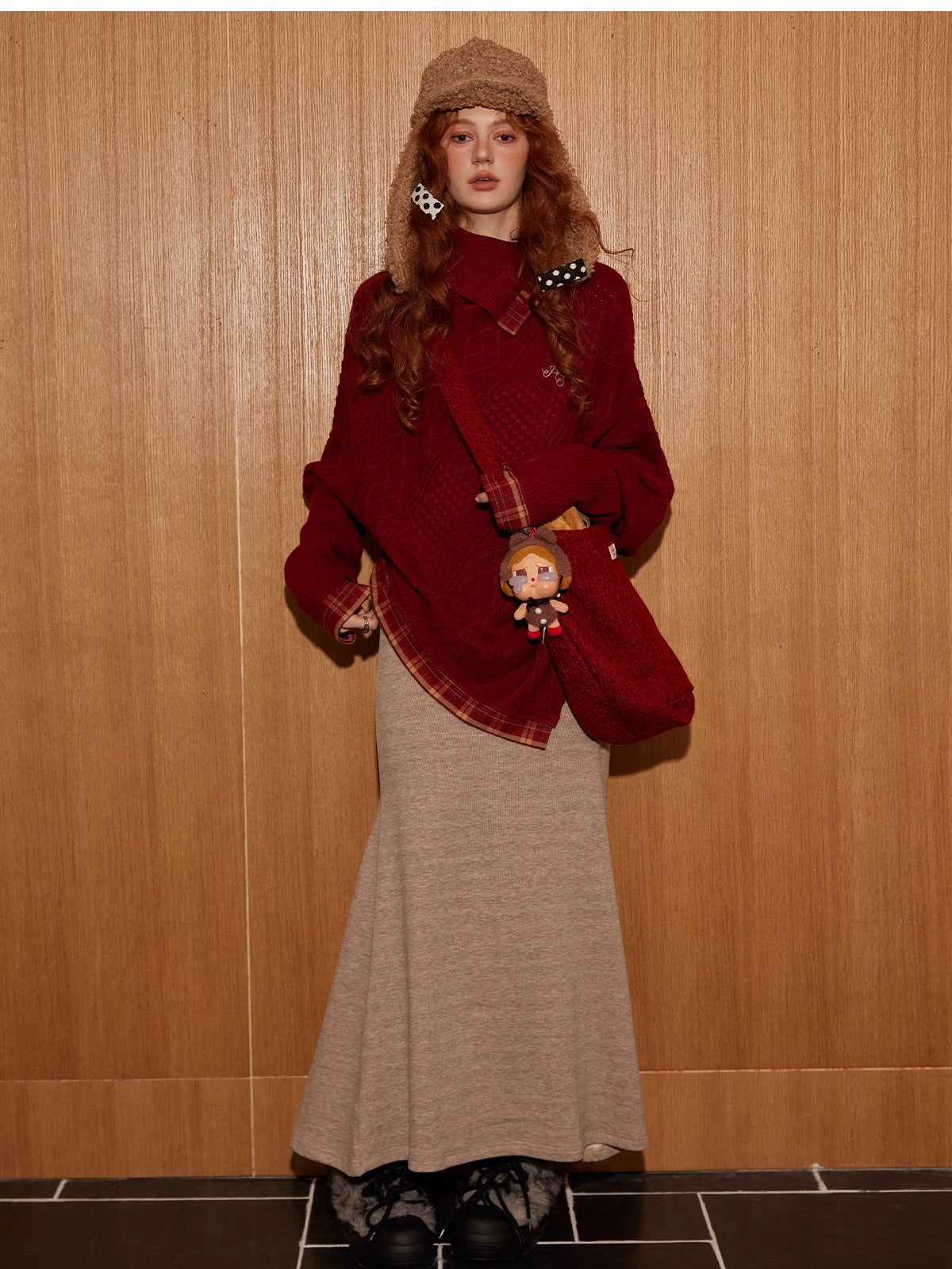 Fishtail Knit Midi Skirt - CHINASQUAD