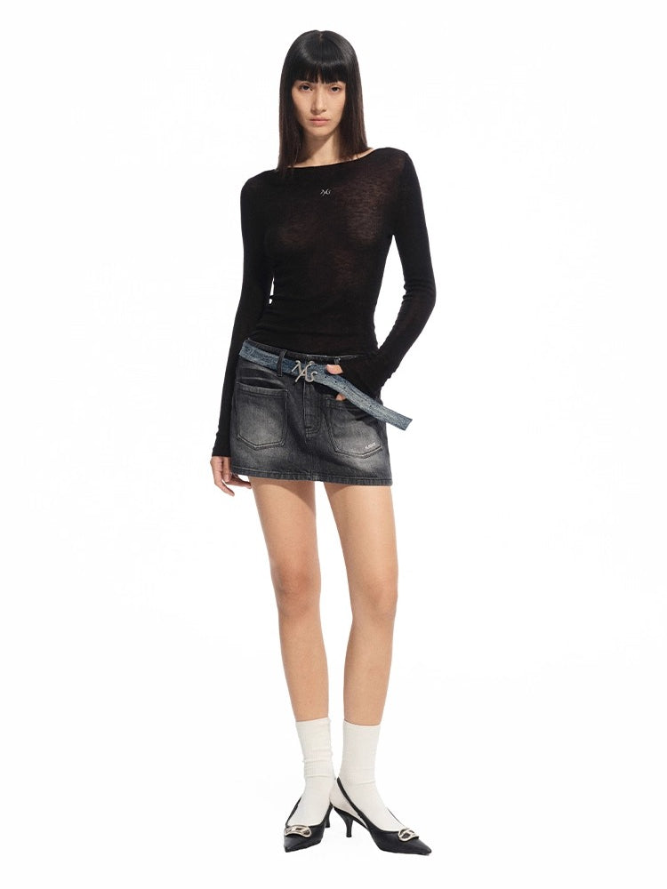 "Djembe Series" Meghan High-Neck Long-Sleeve Knit Sweater - CHINASQUAD