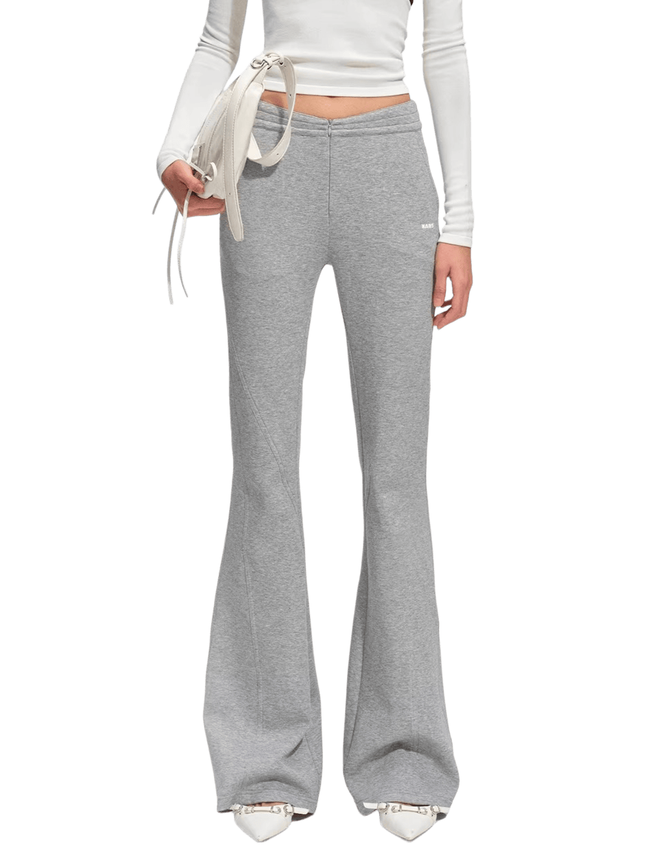 Air Cotton V-Waist Micro-Flare Knit Pants