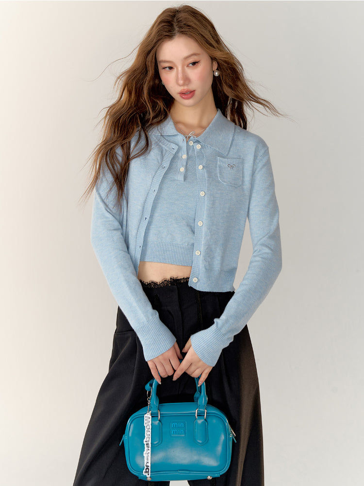 Butterfly Knot Soft Wool Sweater & Vest Set - CHINASQUAD