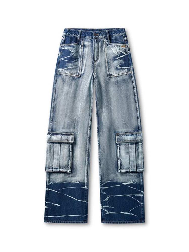 "Feria Series" Volcano Denim Loose Wide-leg Jeans - CHINASQUAD