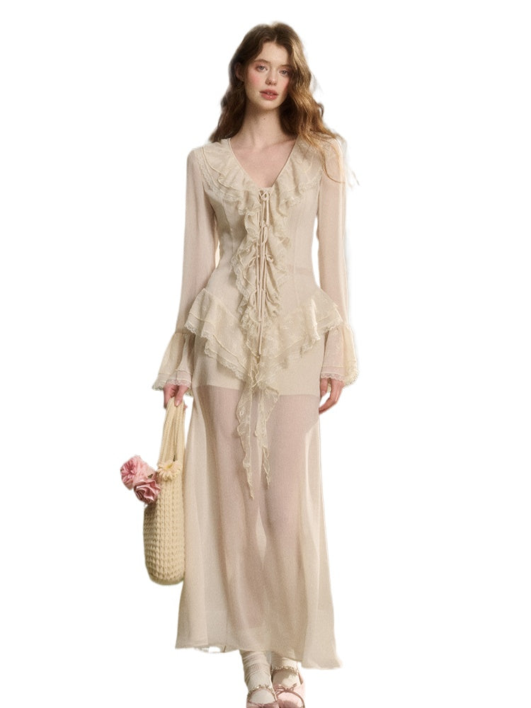 Asymmetrical Lace Dress & Cami Set - CHINASQUAD