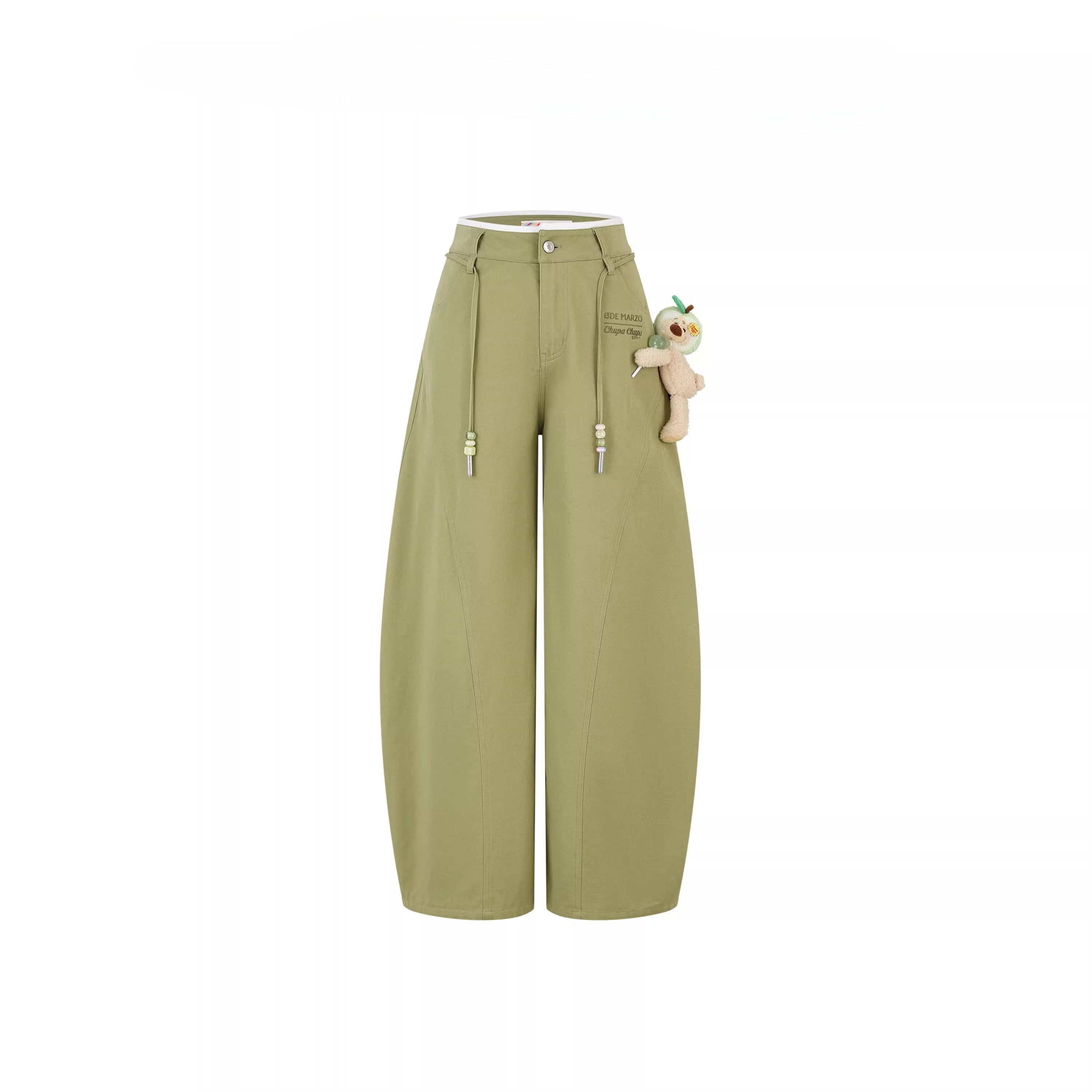 Curved-Hem Cargo Pants