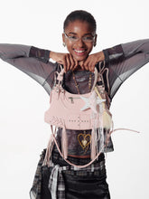 Tassel Metal Rivet Shoulder Underarm Bag - CHINASQUAD