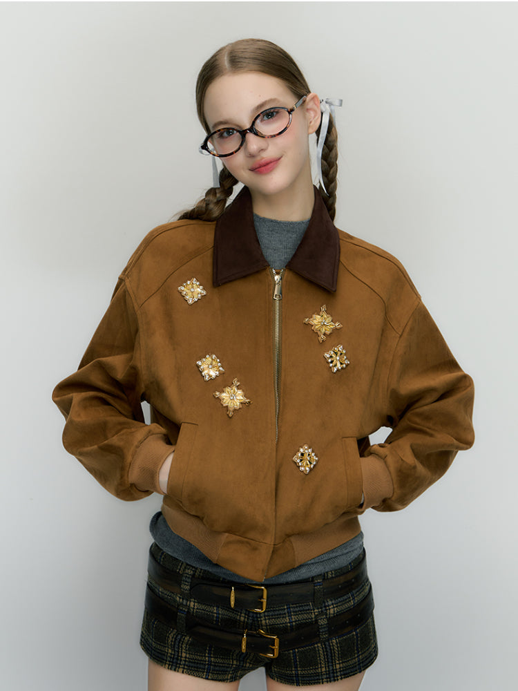 Zipper Heavy Duty Studded Chic Jacket - CHINASQUAD