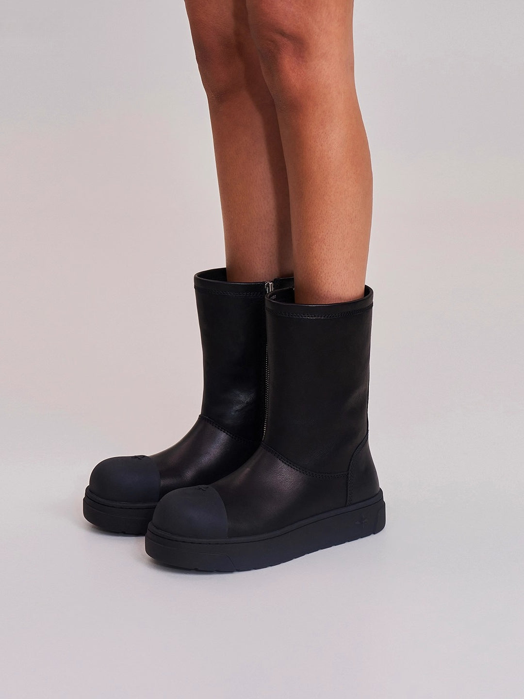 Sherpa Leather Wool Snow Boots