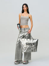 Compass Wild Classic Wide-Leg Jeans Silver - CHINASQUAD