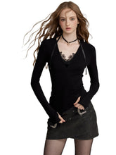 V-neck Slim Fit Zipper Long Sleeve T-shirt - CHINASQUAD