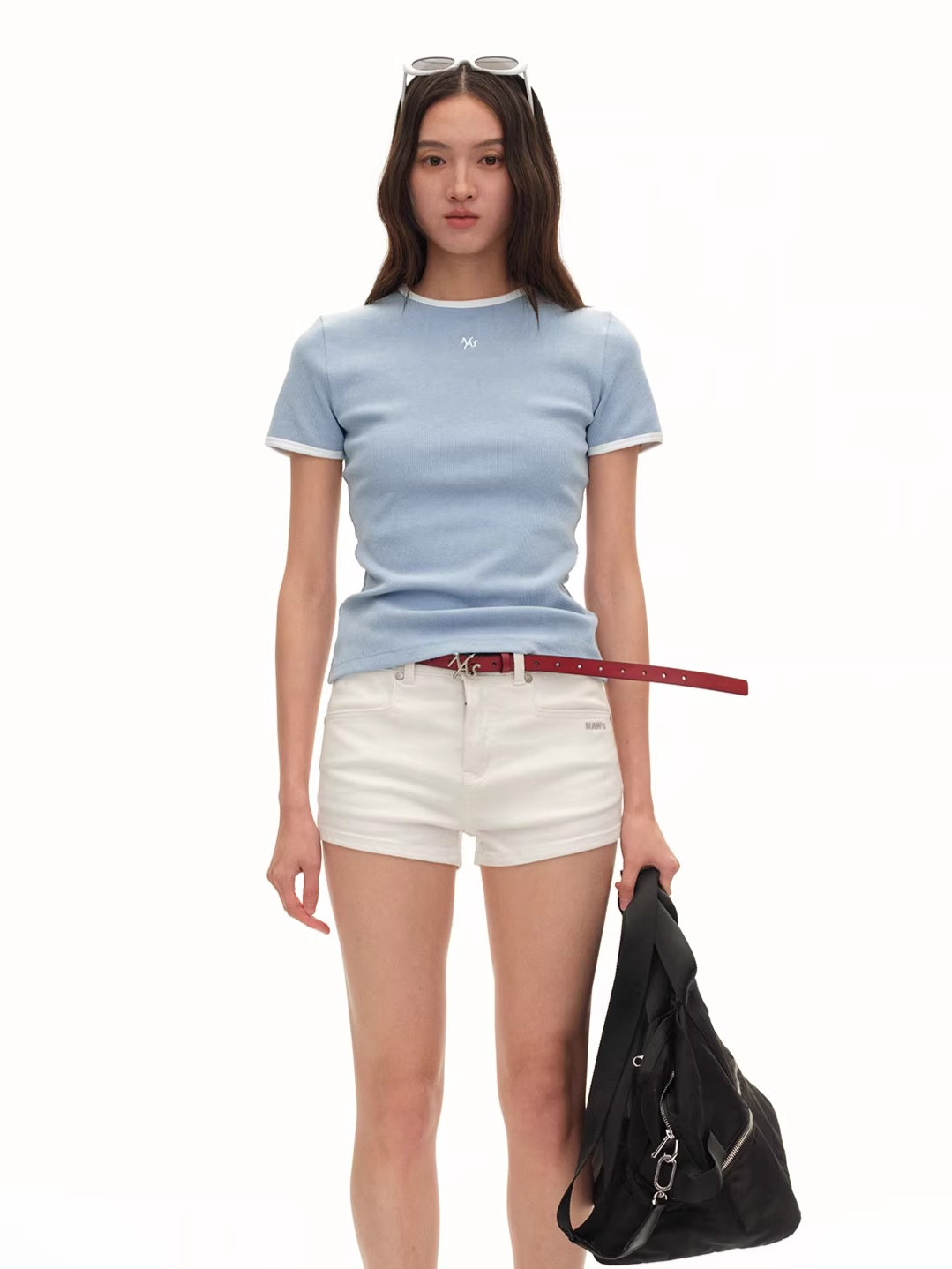 Contrast Trim Heavyweight Fitted T-Shirt