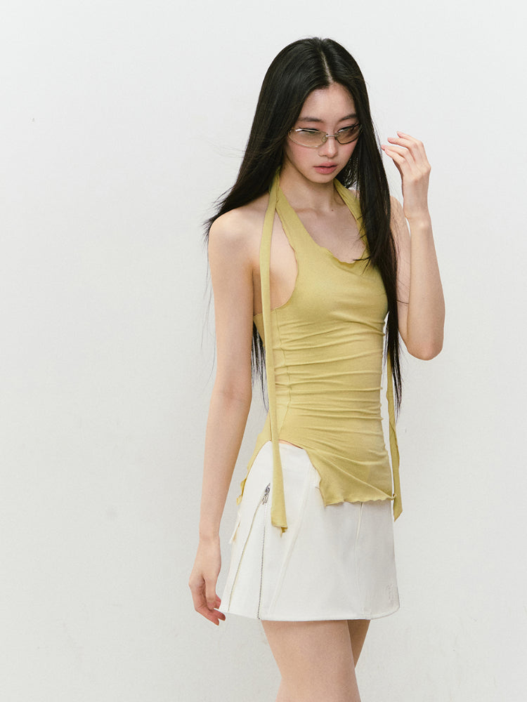 Casual Pencil Skirt with Double - Side Zippers - CHINASQUAD