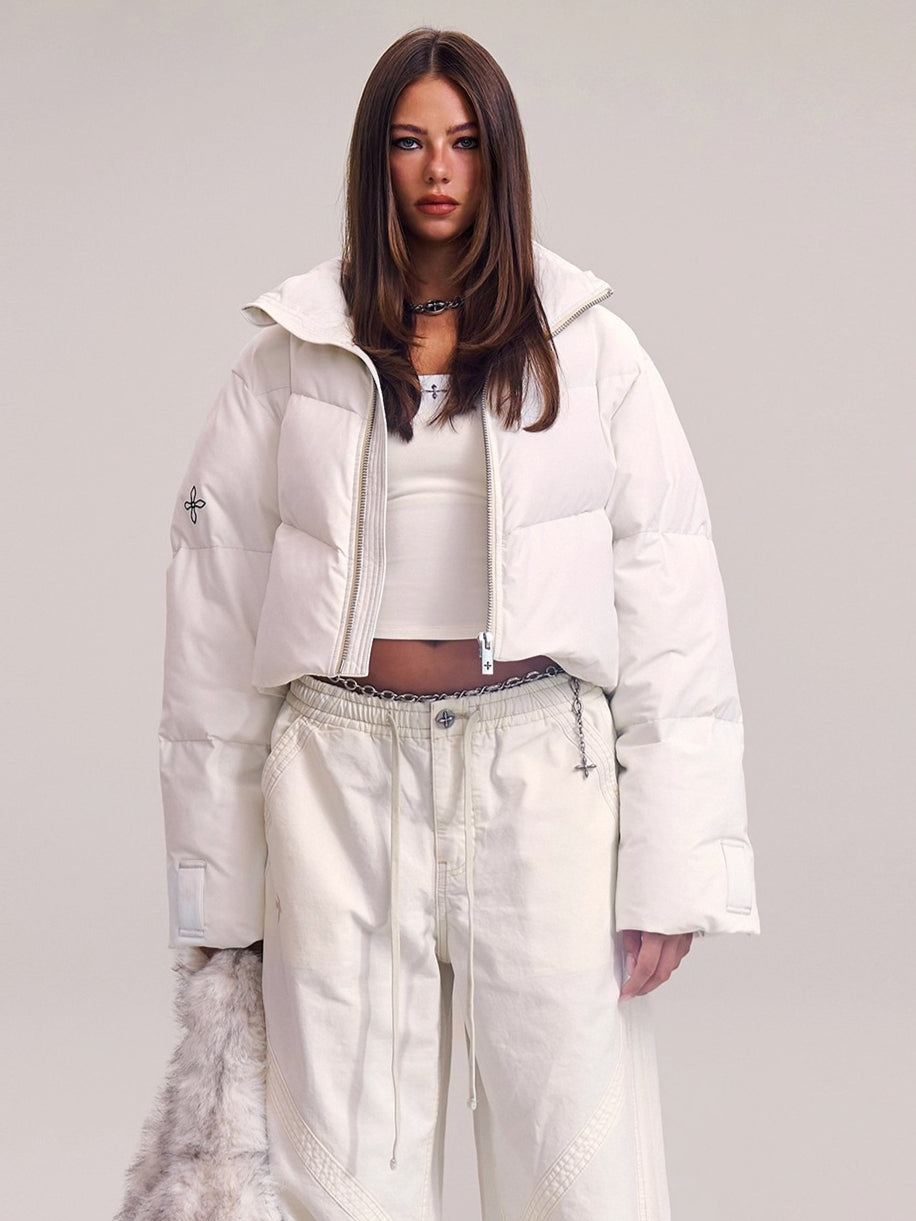 Desert Cross Cropped Down Jacket