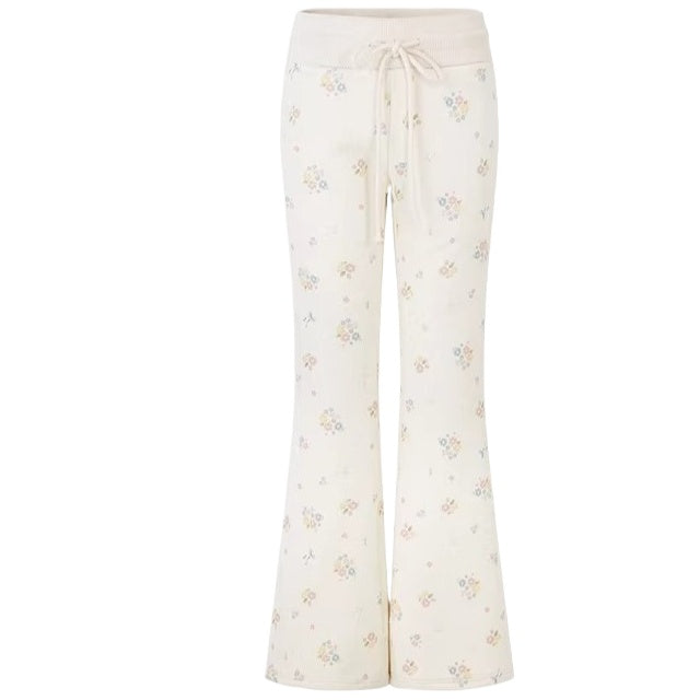 Floral-Trim Hoodie Jacket Set