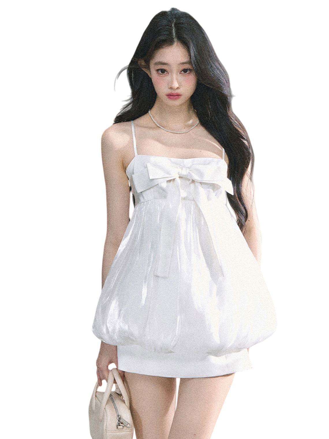 Puff Blossom Off-Shoulder Mini Dress