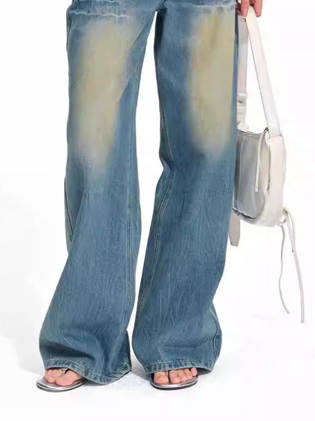 Mule Wide-Leg Denim Pants