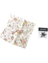 Retro Floral Print Satin Square Scarf - CHINASQUAD