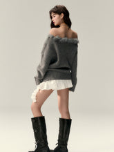 Asymmetric One-Shoulder Knit Sweater - CHINASQUAD