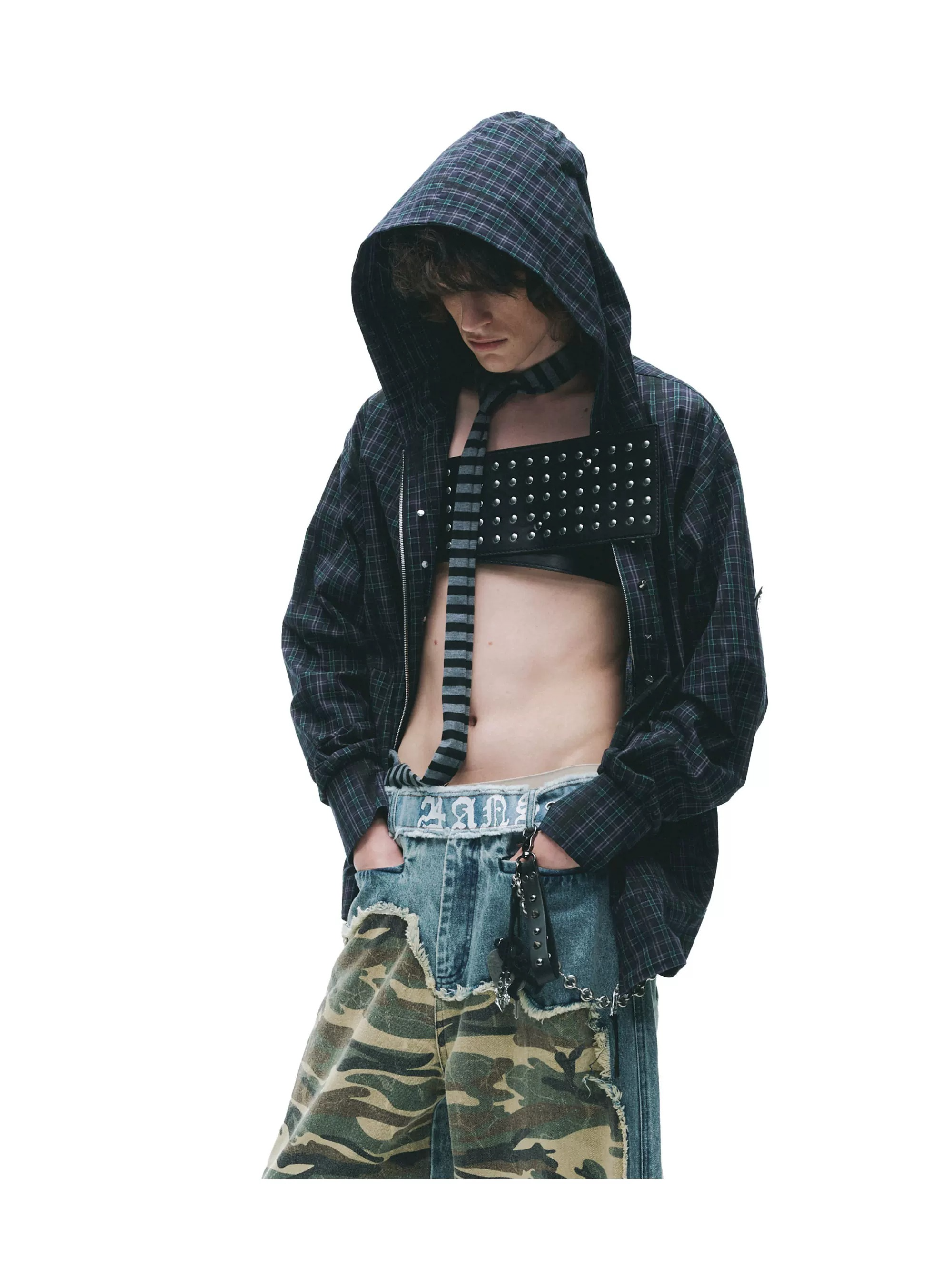 Layered Punk Multi-Charm Chain Belt