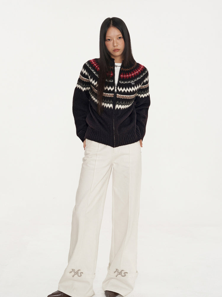 Fair Isle Wool Cardigan - CHINASQUAD