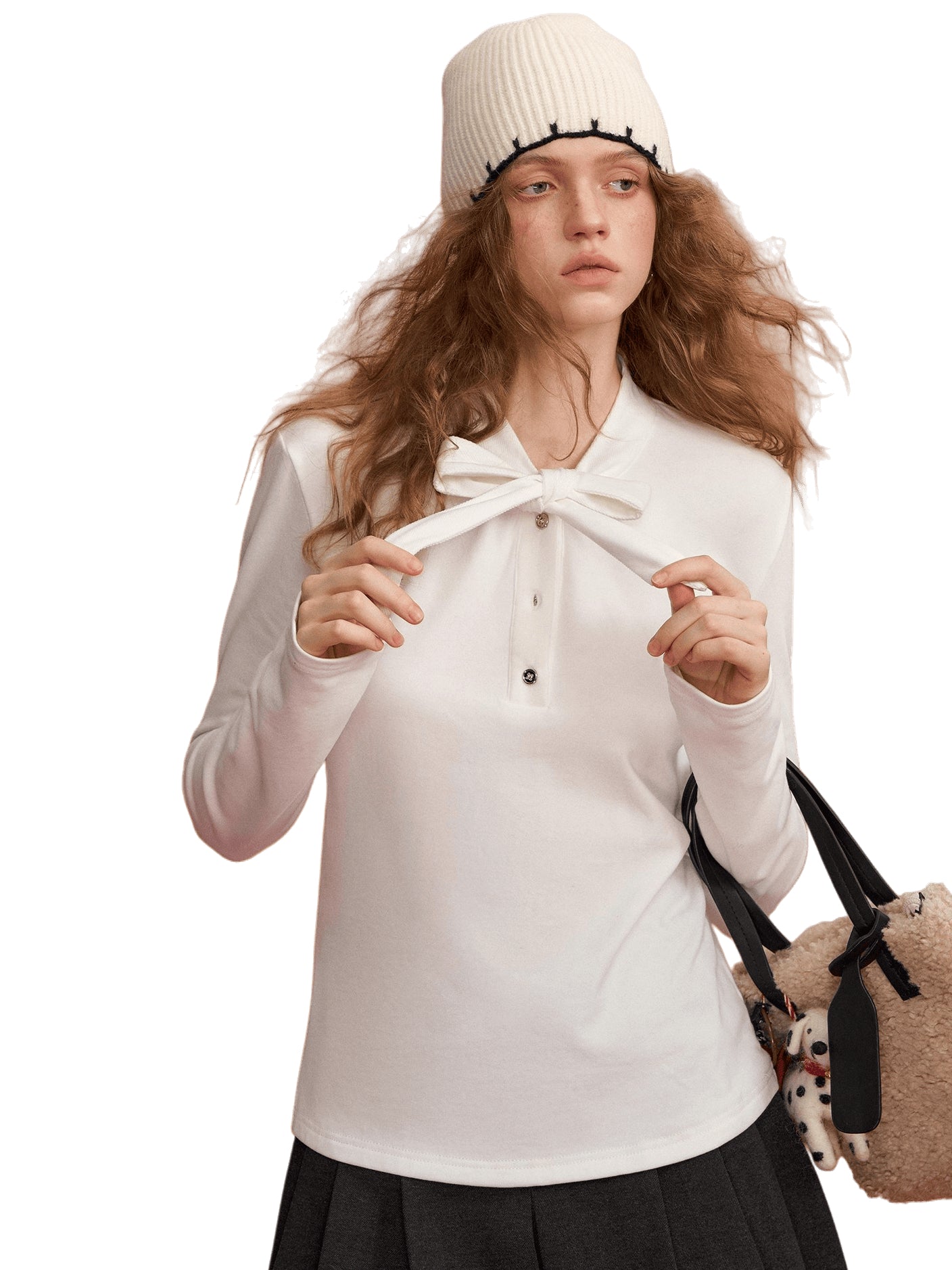 Velvet Ribbon Bow Tee