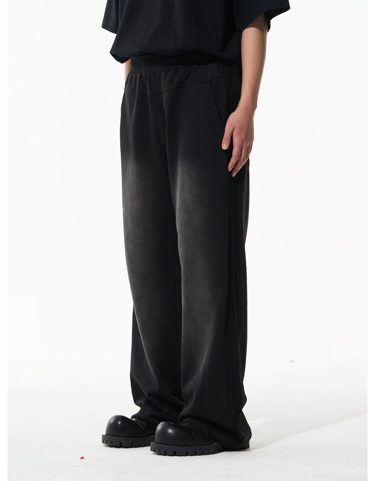Washed Gradient Pure Cotton Relaxed Sweatpants - CHINASQUAD