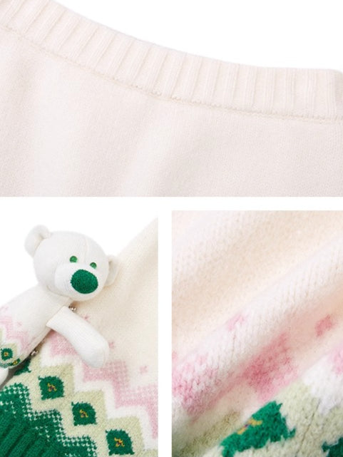 Jacquard A-Line Knit Mini Skirt