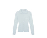 Collared Wool-Blend Fitted Knit Cardigan - CHINASQUAD