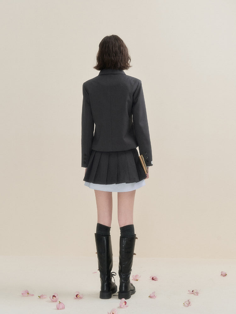 Stylish Academy Double-Breasted Blazer - CHINASQUAD