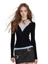 Brown & Black Mock Two-Piece V-Neck Sweater - CHINASQUAD