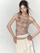 Apricot & Ombre Khaki Rose Camisole Top - CHINASQUAD