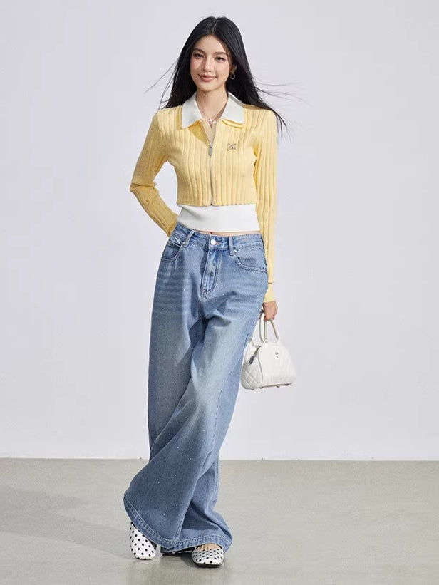 Colorblock Knit Two-Piece Set