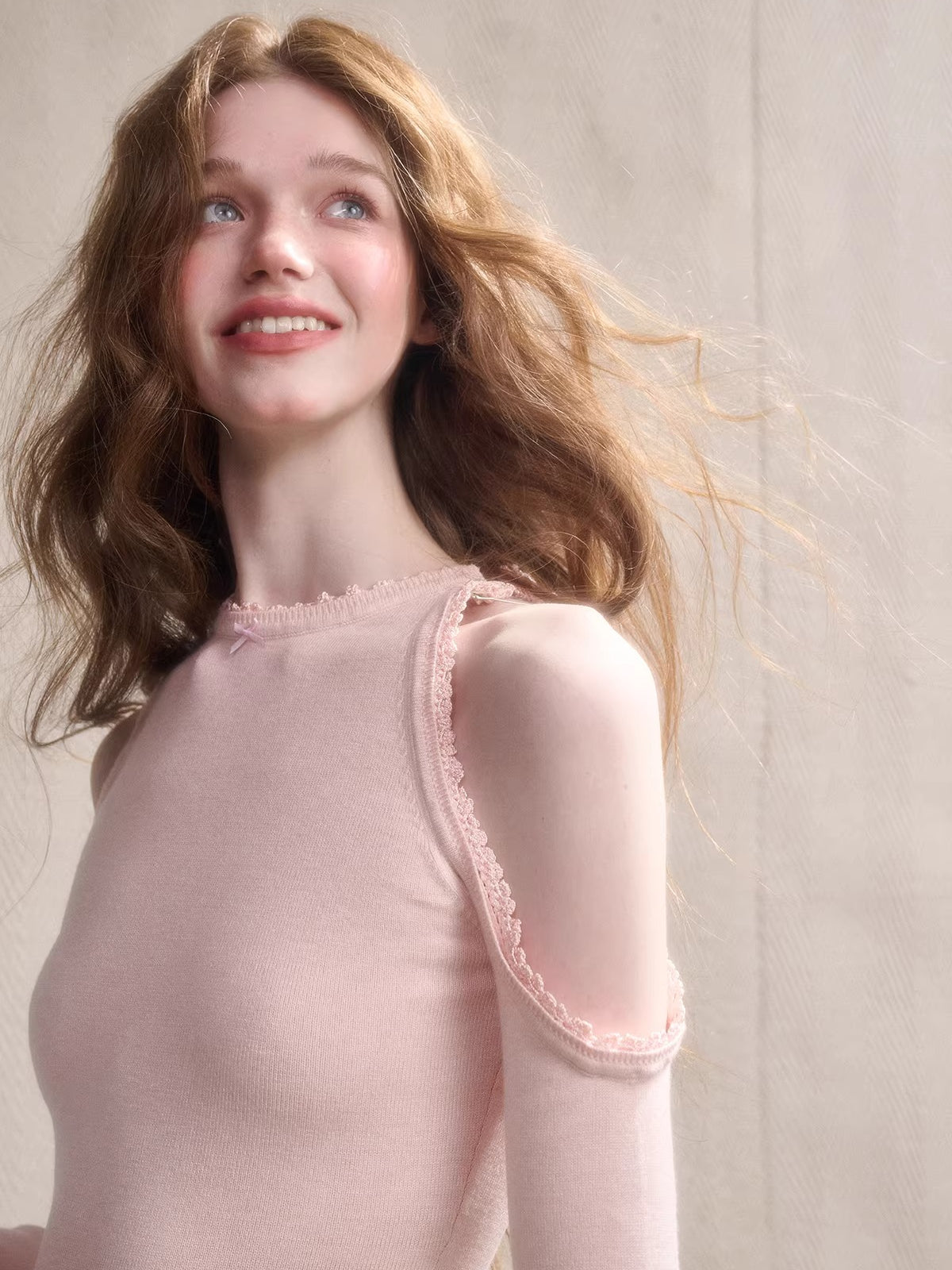 Hand-Crocheted Lace Off-Shoulder Knit Dress