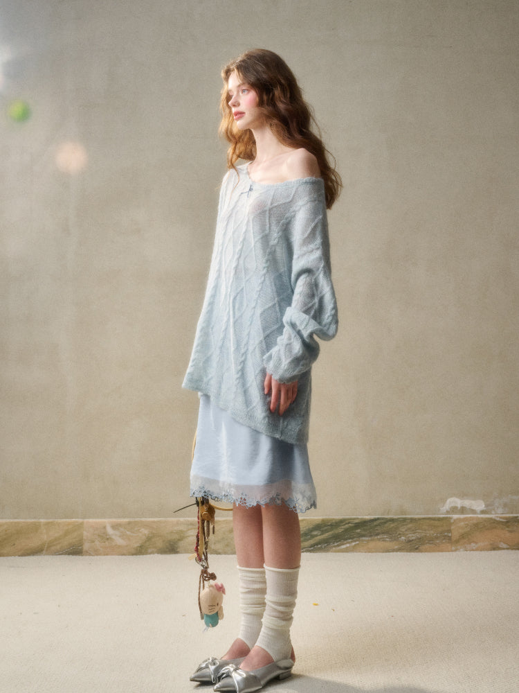 Pearl Mohair Knit Sweater - CHINASQUAD