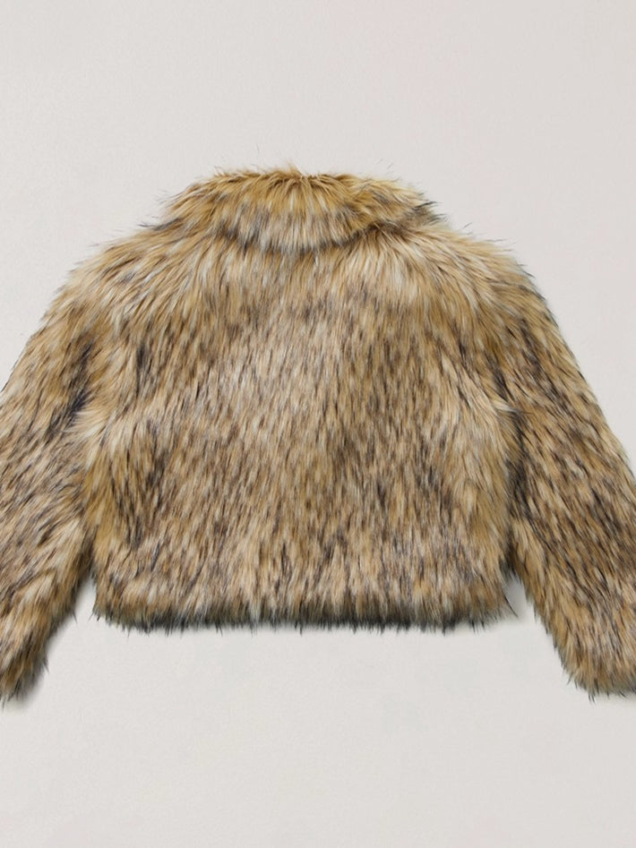 Cross Relic Wilderness Hunter Cropped Faux Fur Jacket