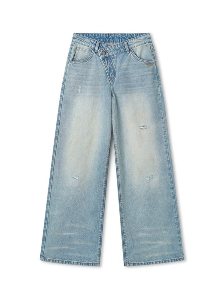 "Savanna Series" Washed Hand-rubbed Denim Jeans - CHINASQUAD