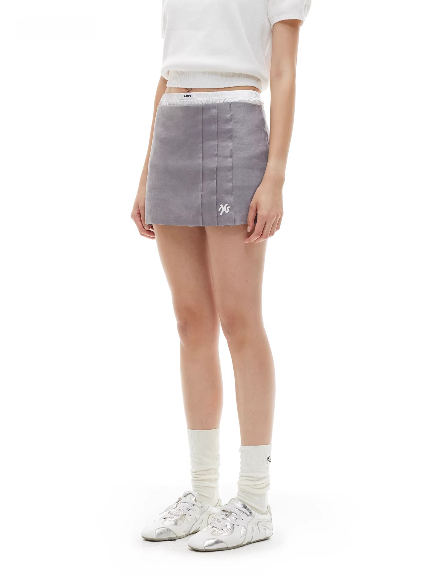 Lyocell Linen H-Line Mini Skirt
