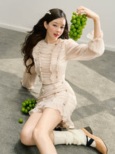 Apricot Handcrafted Floral Embellished Skirt - CHINASQUAD