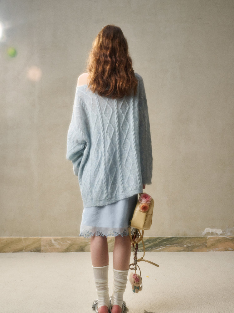 Pearl Mohair Knit Sweater - CHINASQUAD