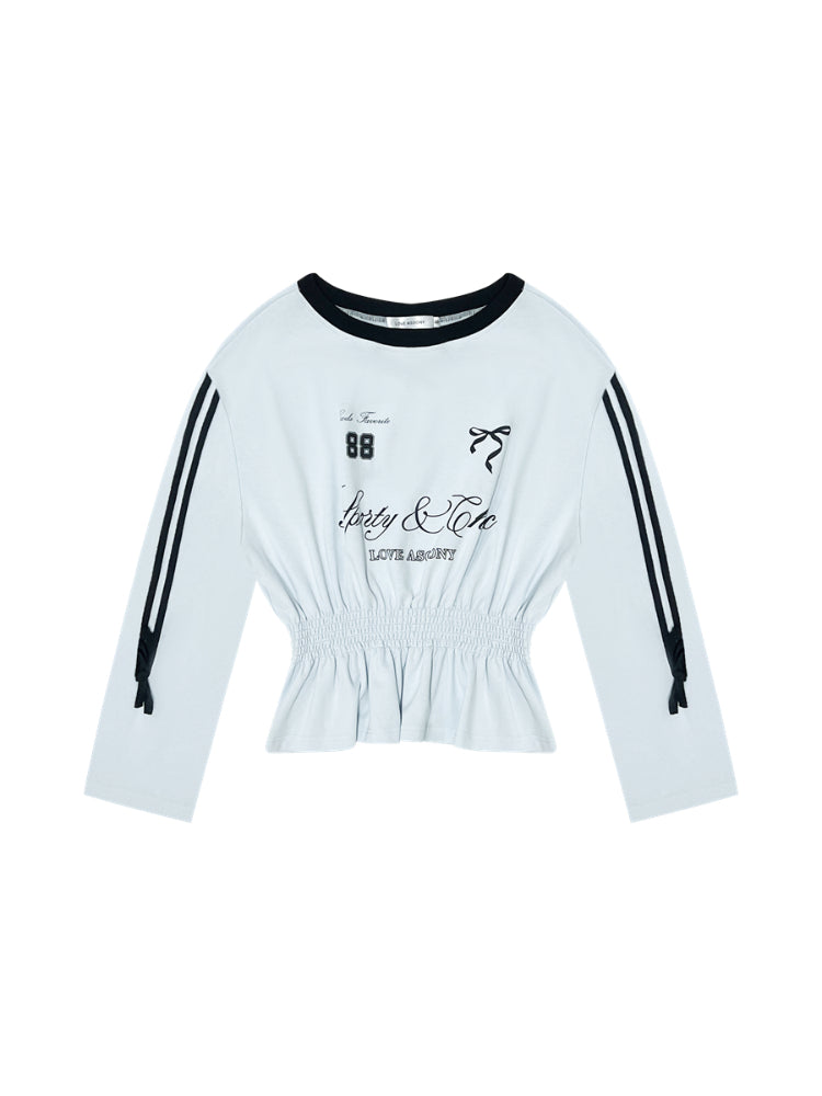 American Sporty Bow Tie Long Sleeve T-shirt - CHINASQUAD