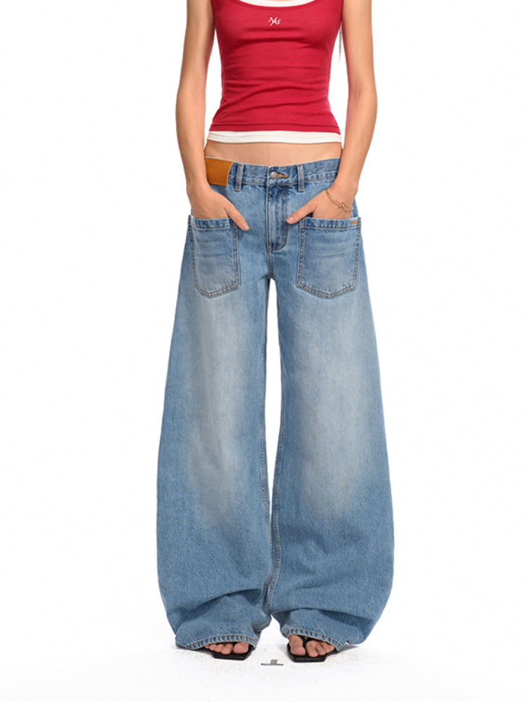 Washed Reversed - Pocket Jeans - CHINASQUAD