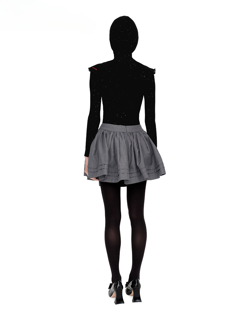 Black High Neck Ribbed Bodysuit - CHINASQUAD