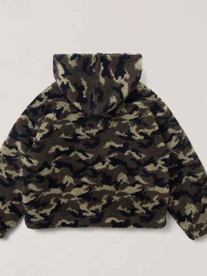 Cross Relic Oversized Faux Fur Hoodie