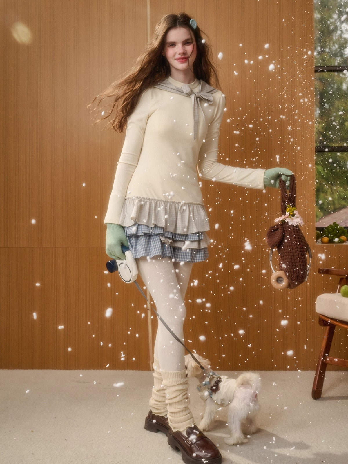 Lake Mist Blue Gingham Dress