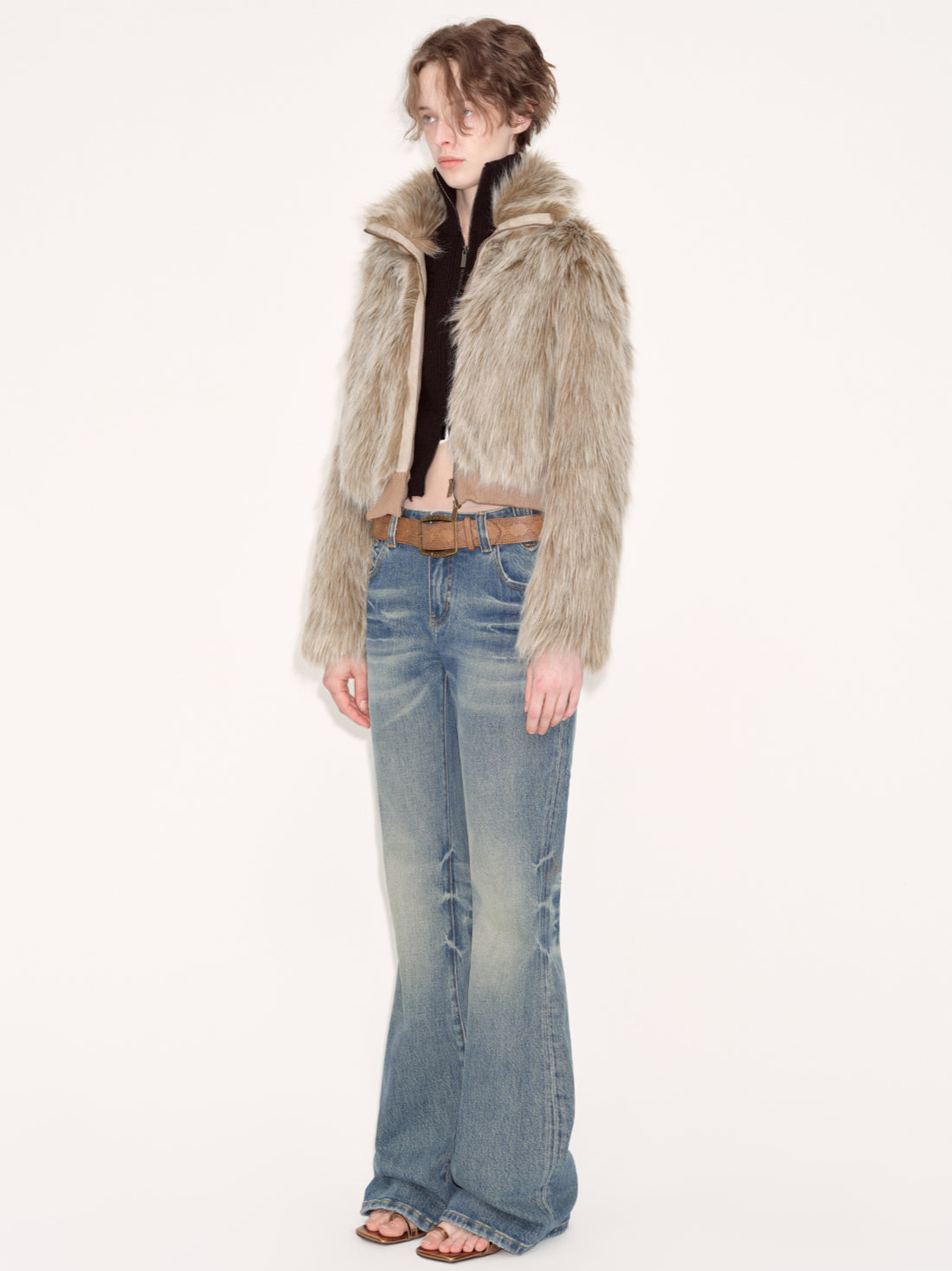 Blue Denim Flared Pants - CHINASQUAD