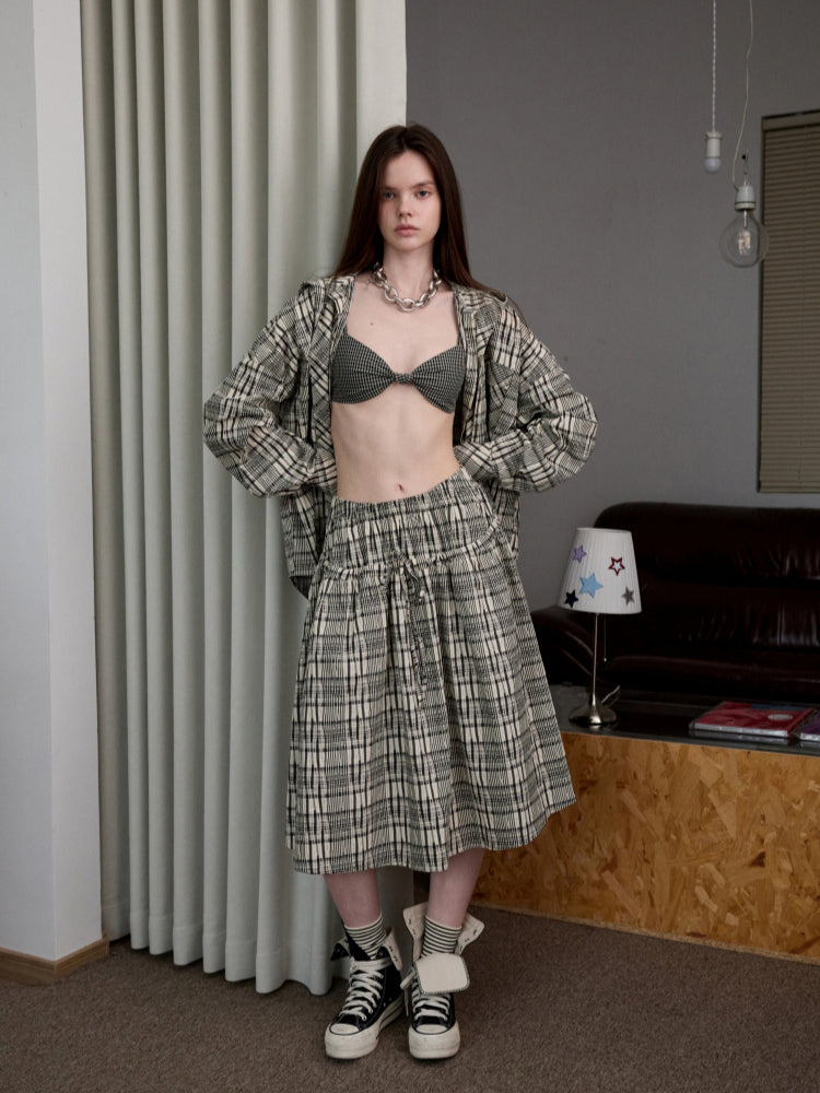Plaid Hooded Shirt - CHINASQUAD
