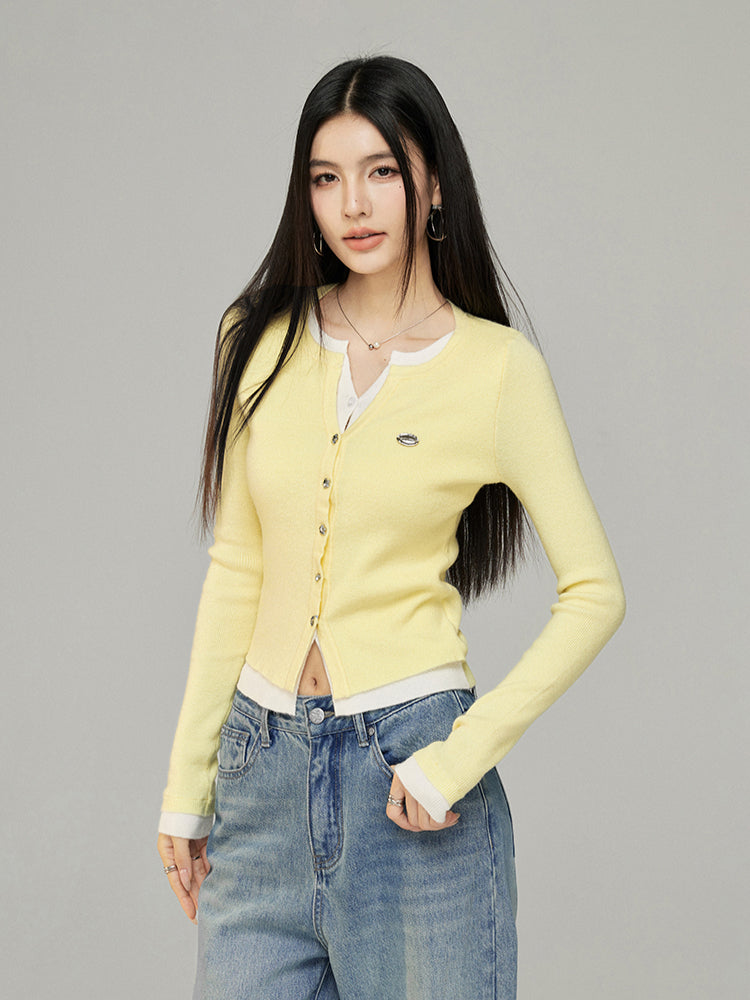 Color-blocked Knit Top - CHINASQUAD