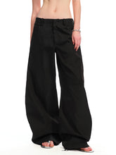 Low-Rise Slim-Fit Loose Wide-Leg Pants - CHINASQUAD