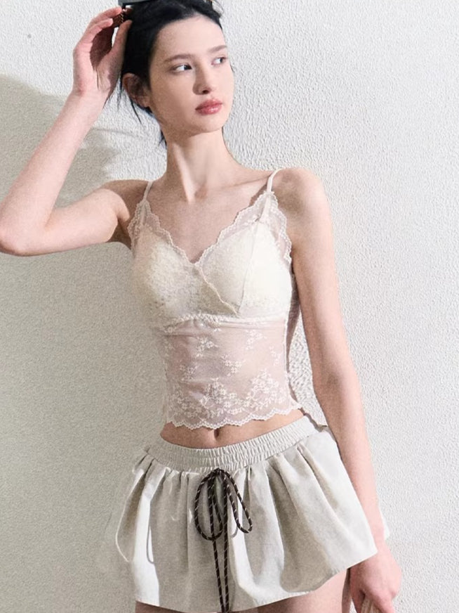 Lace Slim-Fit Camisole Base Layer