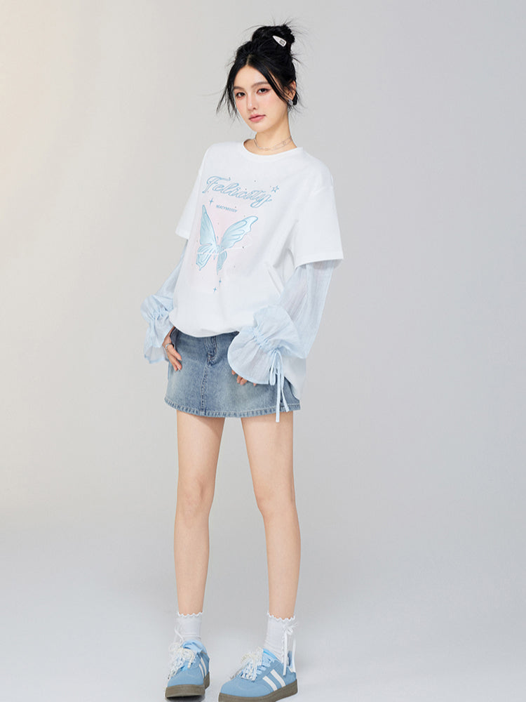 Two-way Wear Butterfly Sunscreen T-shirt - CHINASQUAD