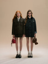 Gray Herringbone Wool Coat - CHINASQUAD