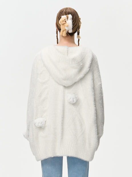 Fuzzy Weave Knit Cardigan - CHINASQUAD